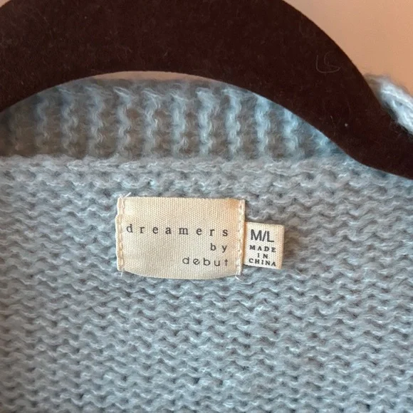 Dreamers Blue and Pink Heart Cardigan - Picture 2 of 4